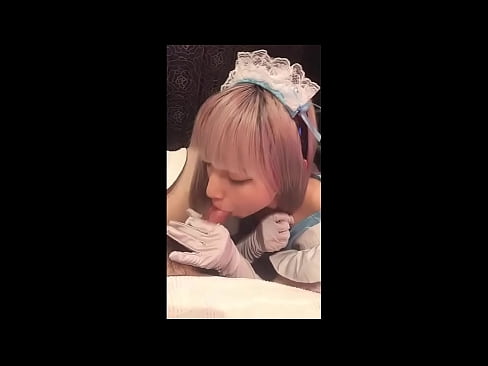 ❤️ 日本偶像[mayuka]，法国女仆装，第一部分，口交和用乳液打飞机 ❤️ Porno vk❤